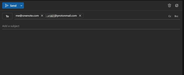 outlook reply box with multiple recievers