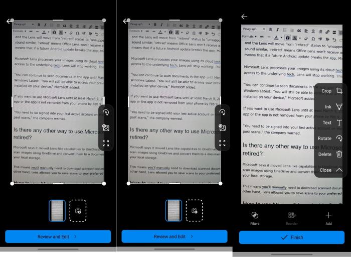 Microsoft Lens 在 iOS 和 Android 上已退役，將于 3 月 9 日停止服務(wù)
